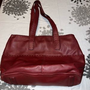 Red leather Nine West purse